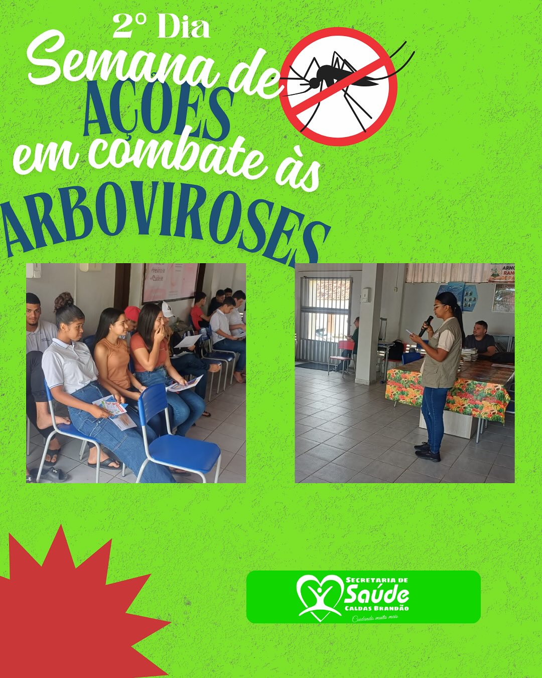 PREFEITURA DE CALDAS BRANDÃO INTENSIFICA AÇÕES DE COMBATE ÀS ARBOVIROSES NAS ESCOLAS DO MUNICÍPIO