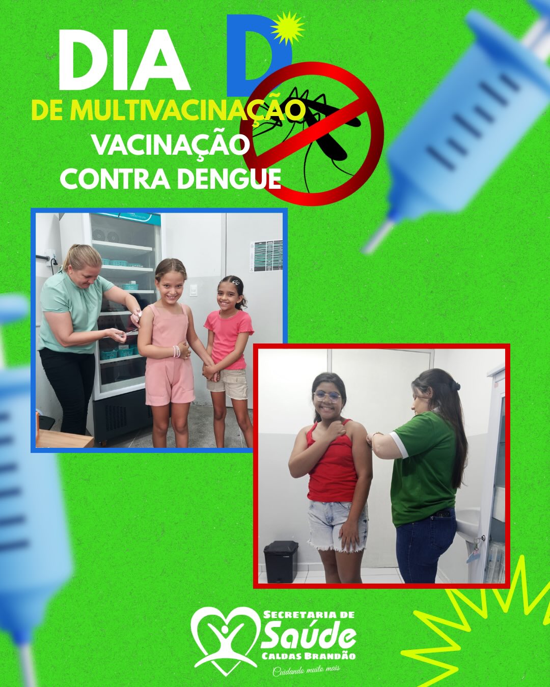 PREFEITURA DE CALDAS BRANDÃO REALIZA DIA D DE MULTIVACINAÇÃO E REFORÇA PREVENÇÃO CONTRA DOENÇAS