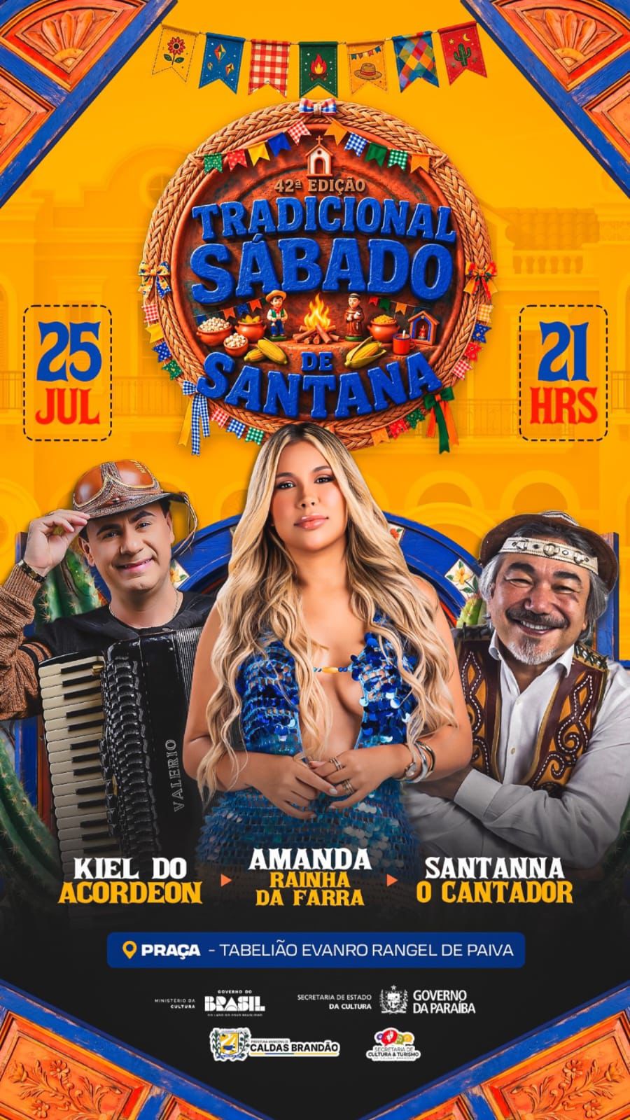 PREFEITURA DE CALDAS BRANDÃO DIVULGA PROGRAMAÇÃO OFICIAL DO TRADICIONAL SÁBADO DE SANTANA 2026